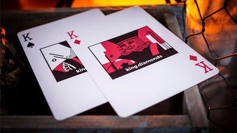 Sinis (Raspberry and Black) Playing Cards