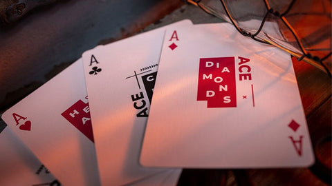 Sinis (Raspberry and Black) Playing Cards