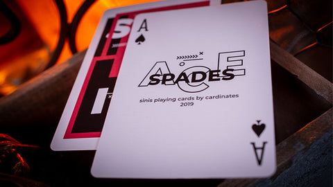 Sinis (Raspberry and Black) Playing Cards