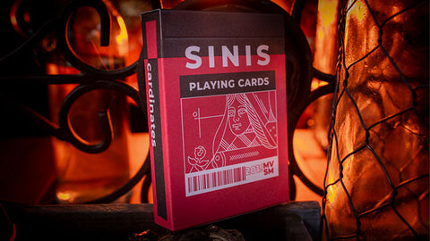 Sinis (Raspberry and Black) Playing Cards