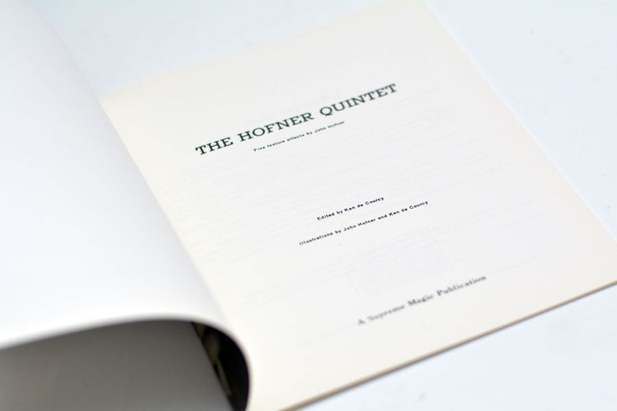 The Hofner Quintet by John Hofner - Book