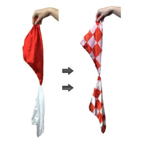 Checkers Color Changing Silks - Red/White