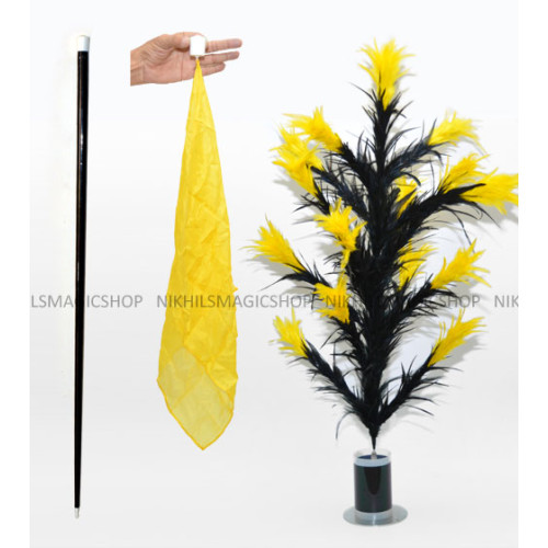 Vanishing Cane To Flower Magnetic (Black & Yellow)