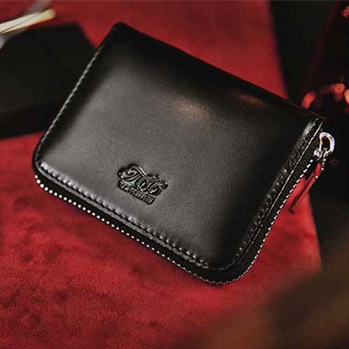 Zipper Playing Card Case (Leather) by TCC