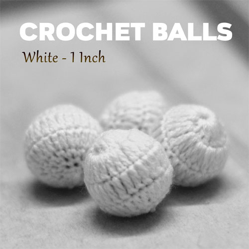 Crochet Balls White (#4)