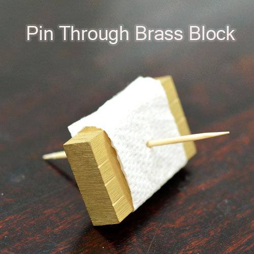 Pin Through Brass Block