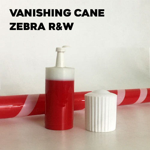 Vanishing Cane Plastic (Zebra Red & White)