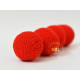 Crochet Sponge Balls Red 2 inch (#4)