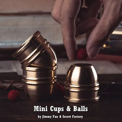 Mini Cups and Balls (Brass) by Secret Factory 