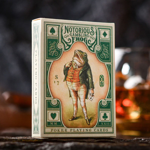 Notorious Gambling Frog (Green) Playing Cards by Stockholm17