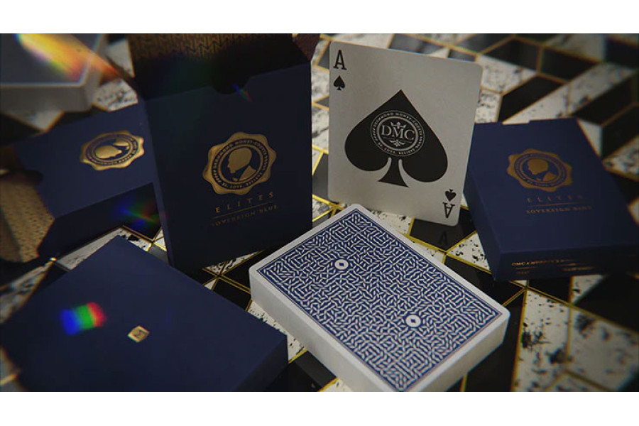 DMC ELITES V4 Sovereign Blue Playing Cards